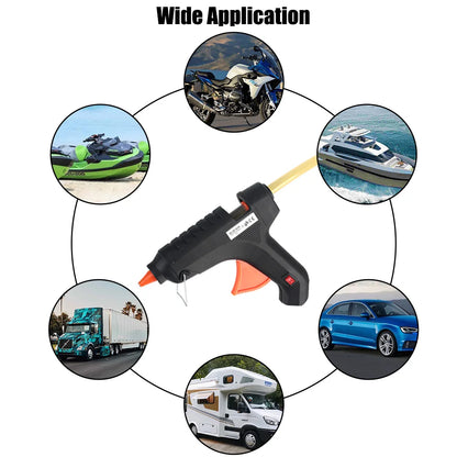 5 sztuk klej w sztyfcie 11mm 12V 40W Pistolet Do Klejenia Na Gorąco Zestaw Narzędzi Do Usuwania Wgnieceń Samochodowych Wtyczka Do Zapalniczki Samochodowej Akcesoria Do Naprawy Garażu Ciężarówki