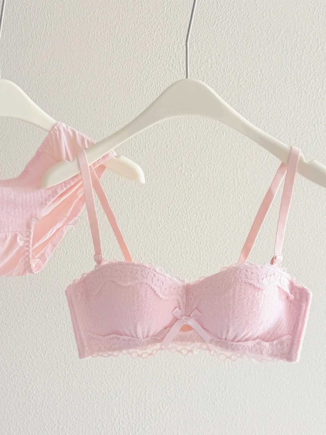 YEMOMO Lace Sexy Bra Set Padded Push Up Small Bust Lift Shaping Half Cup Concealed Bottom Intimate Underwear Set for Women  S-XL