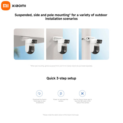 Xiaomi Outdoor CW500 Dual Camera Version IP66 Security Protection CCTV AI Detection Full-Color Night Vision Smart Home Mi home