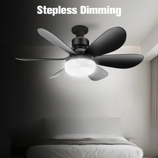 LED 30W Ceiling Fan Light E27 with Remote Control for Dimming Suitable for Living Room Study Household Use 85-265V