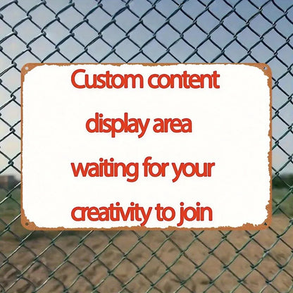 Custom Personalized Rectangular Metal Tin Wall Art, Retro Custom Print Iron Plate Painting, Anti-rust Durable Retro Decor