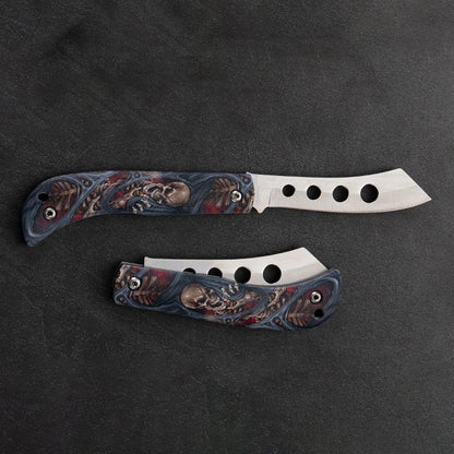 Pocket Portable Mini Folding Knife Stainless Steel Self-defense EDC Multi-purpose Camping Camp tools Halloween style