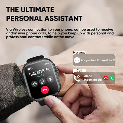 For IOS Watch Ultra 2 SE Men Women Smart Bracelet 1000mAh Battery GPS AMOLED Display Bluetooth Call Sport Waterproof Smart Watch