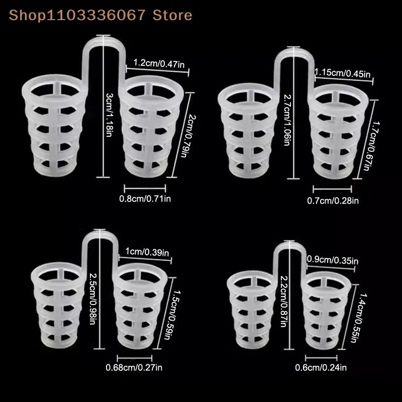[HB]Silicone Anti Snore Nasal Dilators Apnea Aid Snoring Nose Clip Nose Breathing Apparatus Devices 4/8Pcs