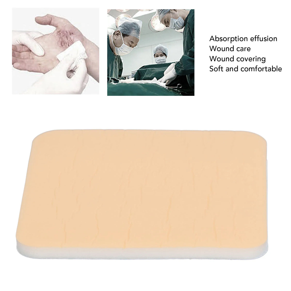 Wound Dressing Foam Dressing Non Bordered Non Adhesive 10x10cm Highly Absorbent Waterproof Dressing for Wound Care