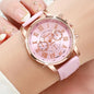 Ladies, students, fashionable temperament, casual candy color matching, Roman dial quartz watch combination set, 12 pieces/set