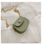 Mini Fashion Saddle Bag Chain Crossbody Bag Coffee Black Yellow Children's Small Cross Body Bags Earphone Lipstick Storage Bags