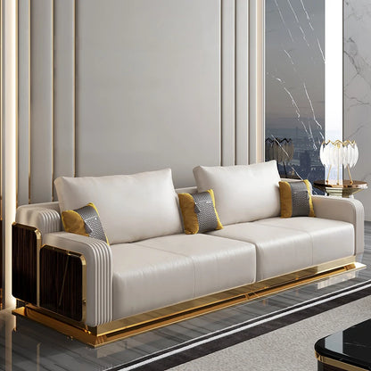 Custom Light Sectional Sofa Set Modern Apartment Mall Living Room Furniture