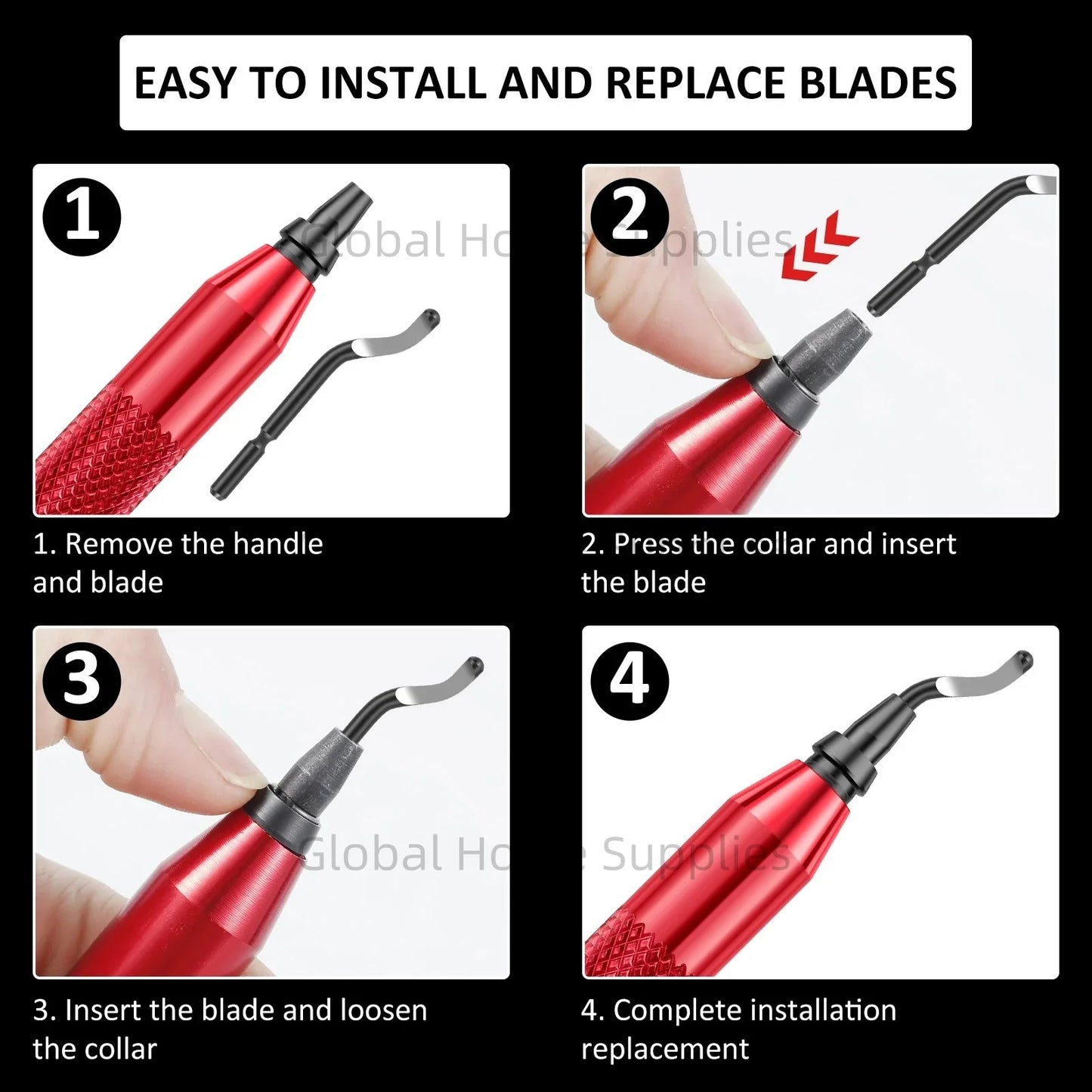 Deburring Tool RB3000 with 1 or 11 High Speed Steel Swivel Blades BS1010 BS1018 BK3010 BS3010 360 Degree Rotary Head Burr Remove