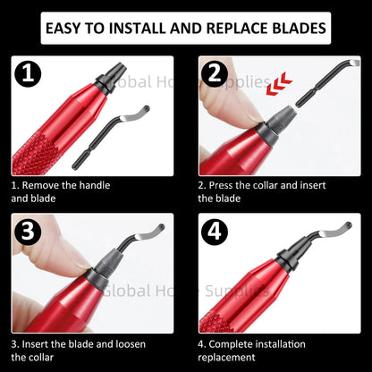 Deburring Tool RB3000 with 1 or 11 High Speed Steel Swivel Blades BS1010 BS1018 BK3010 BS3010 360 Degree Rotary Head Burr Remove