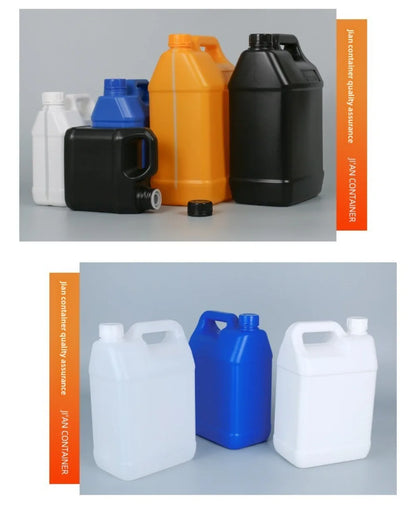 1/2/3/4/5/6/10L Plastic Airtight Bottle with Lid Food Grade HDPE Bucket Sealed Large-Capacity Oil Jerrican Gel Shampoo