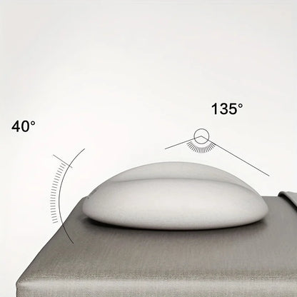 1pc Gray Contour Face Pillow with,Ergonomic Neck & Facial Support Cushion, Zipper Closure, Dry Clean Only,Multi-Use for Home