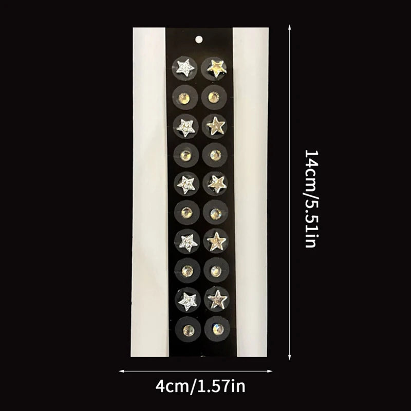 20 Patches Fashion Butterfly Flower Ear Point Stickers Ear Pressure Patch Rhinestone Acupuncture Auricular Ear Stickers Massager