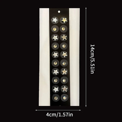 20 Patches Fashion Butterfly Flower Ear Point Stickers Ear Pressure Patch Rhinestone Acupuncture Auricular Ear Stickers Massager