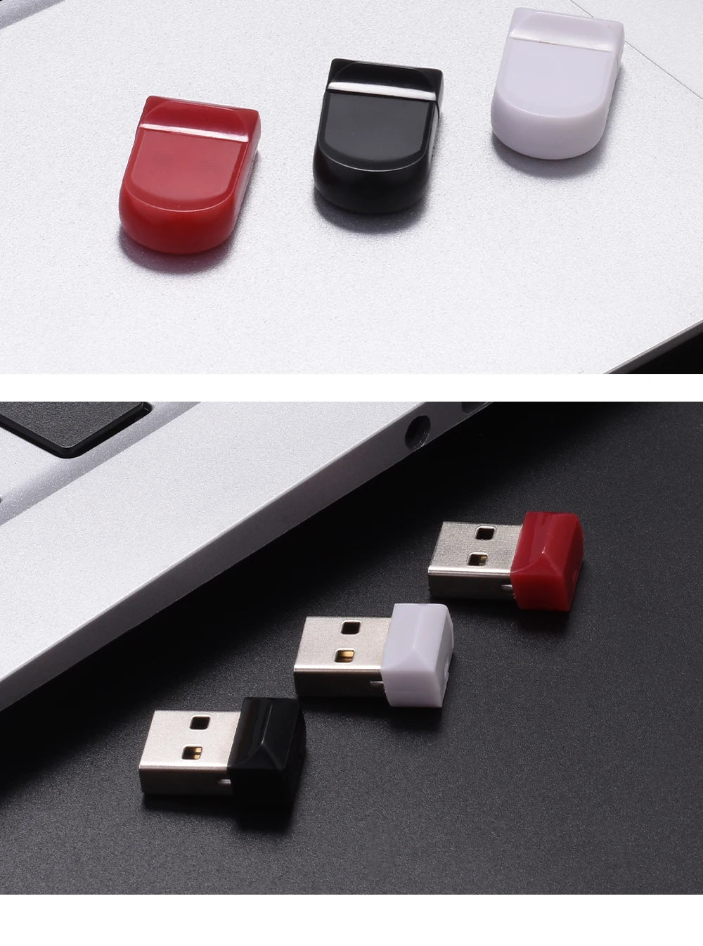 Super Mini USB 3.0 Flash Drive 64GB Free Chain Memory Stick Creative Gift Pen Drive 32GB Black Red White High Speed Pendrive 16G