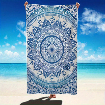 1pc Boho Mandala & Tropical Floral Print Extra Large Quick Dry Beach Towels Perfect choice for beach vacation party gifts
