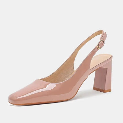 2026 Summer New Fashion Square Toe High Heel Sandals for Women - Closed Toe Breathable Comfortable Elegant Sexy Dress Shoes