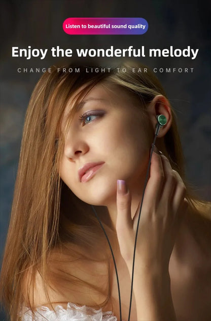 Type C Wired Earphones HiFi Stereo Sound in Ear Headphones 3.5mm Heavy Bass Music Headset For Samsung Galaxy S26 S25 S24 Earbuds