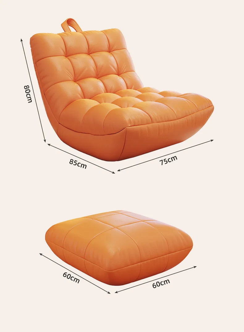 Modern Lazy Sofa Single Sofa Chair Convertible Leisure Bed Small House Living Room Balcony Comfortable Couch Seat Adult Chair
