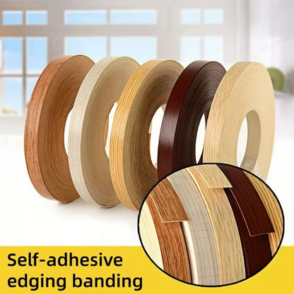 1PC 3/5m Beautiful Border White Sticke Rwood Grain Edge Banding Cover Up, Repair Wall, Furniture, Edge Decoration Sticker