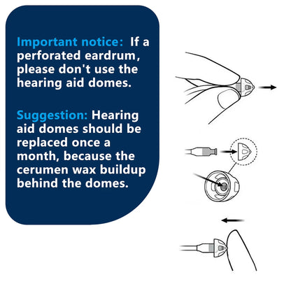 Open Vent  Hearing Aid Domes for Oticon Minifit, Ear Caps Replacements Parts Accessories Domes for Oticon Hearing Aid