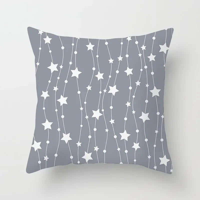 European Gray Pillowcase Geometric Pillow Cover Sofa Cushion Cover Garden Throw Pillows Hotel Outdoor Cushions car Chair 45X45cm