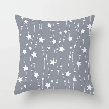 European Gray Pillowcase Geometric Pillow Cover Sofa Cushion Cover Garden Throw Pillows Hotel Outdoor Cushions car Chair 45X45cm