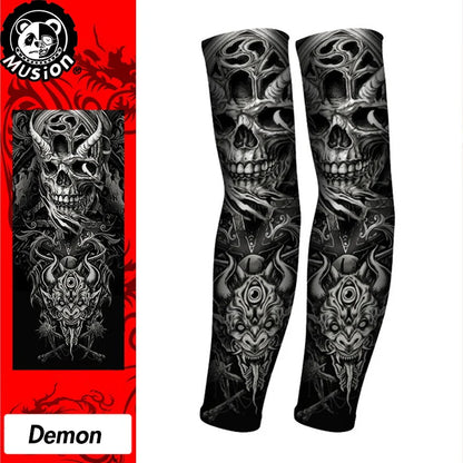 Musion New Seamless Tattoo Sleeves Anti UV Dust Hand Sock Arm Sleeves Fishing Motorcycle Bicycle Unisex Tattoo Sleeve Set A Pair