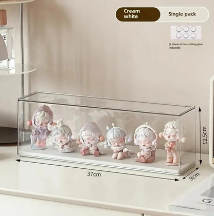 Acrylic Action Figure Display Case Transparent Doll Storage Box Toy Organizer Rack for Collectible Showcase Cabinet