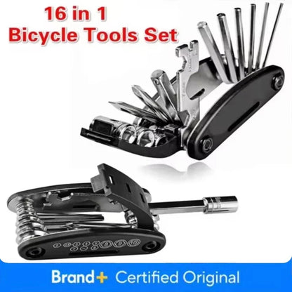 16 In1Bycicle Repair Tool Kit Mini Fold Repair Tool Kit Multi-Function Hex Wrench Nut Tire Bike Hex Allen Key Screwdriver Amagi