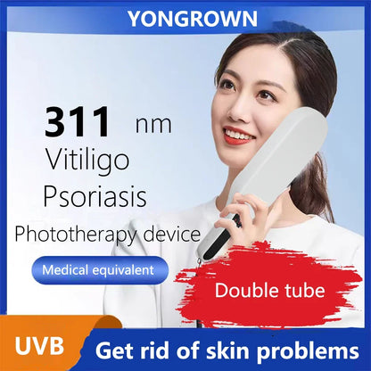 311nm Ultraviolet Phototherapy Instrument Double Lamp UVB Lamp for Vitiligo Treatment Psoriasis Lamp Skin Disease Device
