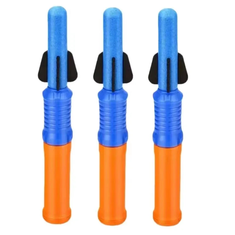 3/7pcs Hand-Propelled Rocket Launcher Toy Set Foam Rocket Children Outdoor Funny Summer Garden Game Birthday Gift Party Discount