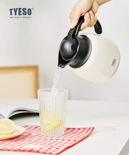 Tyeso Pumpkin-Shaped Thermos Steel Insulated Tea Infuser Hot Cold Water Bottle Removable Infuser 304 Stainless Large Capacity