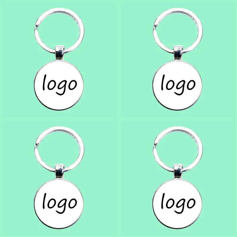 DIY Custom Color Pendant Keychain, Custom Personalized Logo Keychain, Custom Black and White Photo Keychain