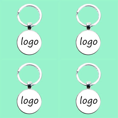 DIY Custom Color Pendant Keychain, Custom Personalized Logo Keychain, Custom Black and White Photo Keychain