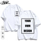 Men's Personalized T-shirt 100%Cotton Tee Custom Shirt Make Your Design Logo Text Men Women Design Your Gift Couple Tshirt