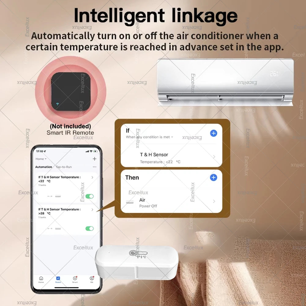 Zigbee 3.0 Temperature Humidity Sensor With External Temp Probe Smart Thermo Hygrometer For Plants Aquarium Freezer Need Gateway