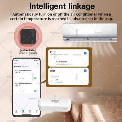 Zigbee 3.0 Temperature Humidity Sensor With External Temp Probe Smart Thermo Hygrometer For Plants Aquarium Freezer Need Gateway