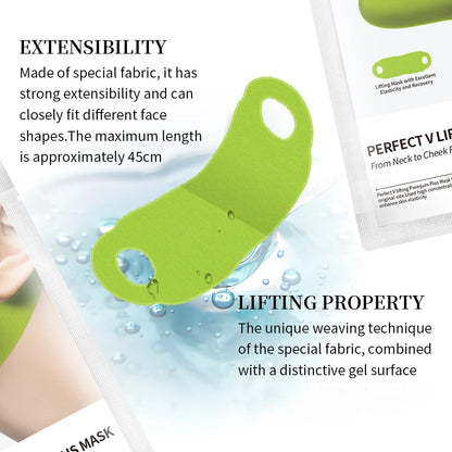 4PCS/Box Cactus V-Shaped Firming Lifting Mask Collagen Hydrating Moisturizing Gel Patches for Double Chin Cheek Care Mask
