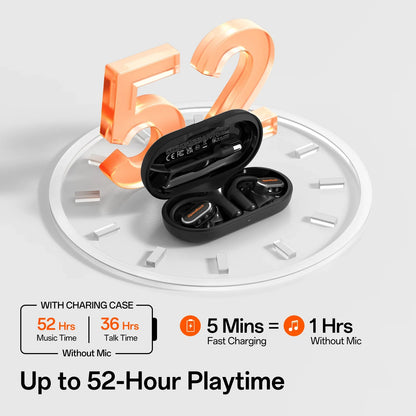 OpenRock Link 20 AI Translator Bluetooth 6.0 Earphones Open Ear Wireless Headphones With Magnetic ENC Mic IPX7 Sport Earbuds APP