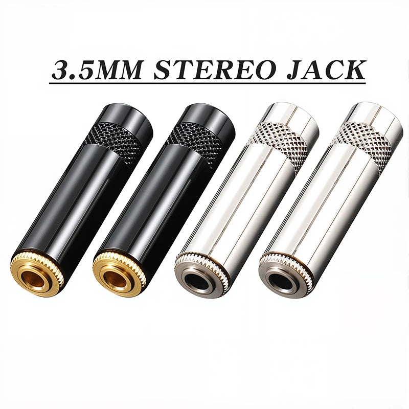 2/4/8Pc Gold-plated 3.5mm Stereo 3 Pole Female Plug Headphone Notebook Microphone Audio Interface Cable Connector