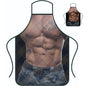 Funny Creative Personalized Muscle Men's Apron Household High-value Overalls Apron