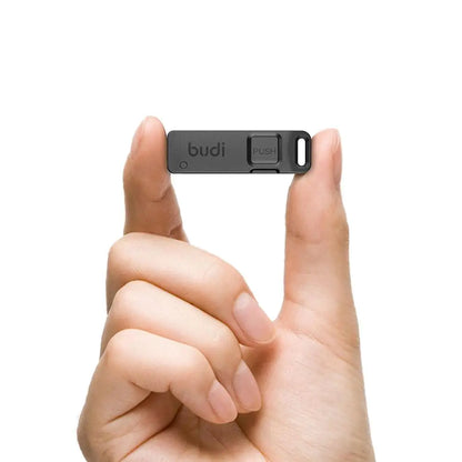 BUDI Anti-Lost Sim Card Eject Pin Needle Plastic Storage Box Mobile Phone Steel Ejector Pin SIM TF Card Tray Opener Keyring