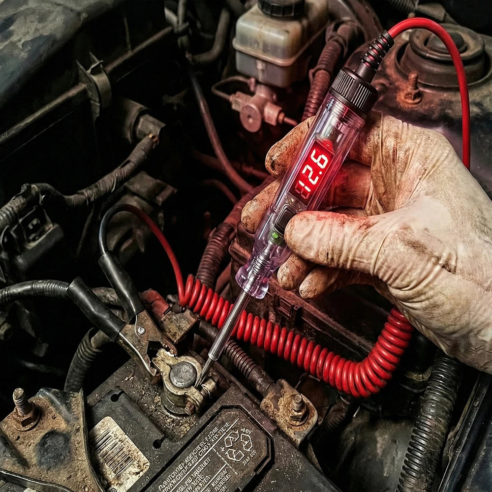 Car Truck Voltage Circuit Tester Auto Car Diagnostic Probe Test Pen Light Bulb Electric Measuring Pen Repair Tools 5-120V