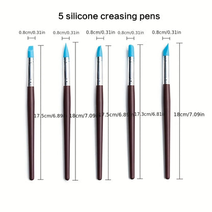 5Pcs/Set Silicone Clay Sculpting Tool for Brush Modeling Dotting Nail Art Pottery Clay Tools DIY Carving Sculpting Tools