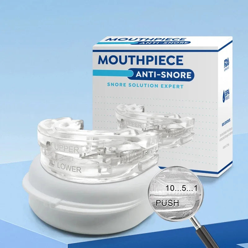 Anti-Snoring Mouth Guard, Adjustable Mouthpiece - Night Time Teeth Mouthguard & Sleeping Bite Guard for Bruxism and Stop Snoring