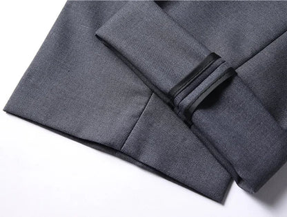 Men's Solid Color Business Suit 2025 High Quality Fashion Banquet Wedding Trend Groom Best Man Single 3/2/1