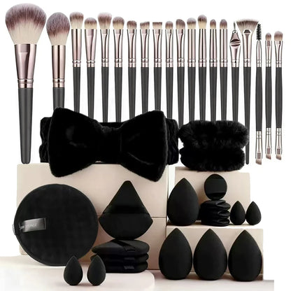 33pcs beauty set makeup kit  large and small beauty sponges for flawless makeup application and removal of makeup full set