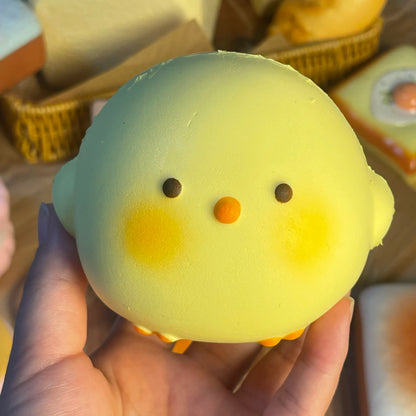 Giant Cute Chick Squishy Slow Rising Fidget Toy Stress Relief Anti-Anxiety Sensory Decompression Toy for Kids Adults ADHD Autism