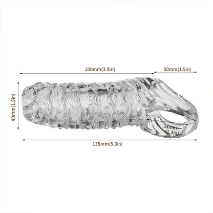 Penis Sleeve Reusable Sexy Toys for Men Penis Silicone Cock Sleeve Massage Adult Products For Woman Gay Penis Toys Sexual Goods